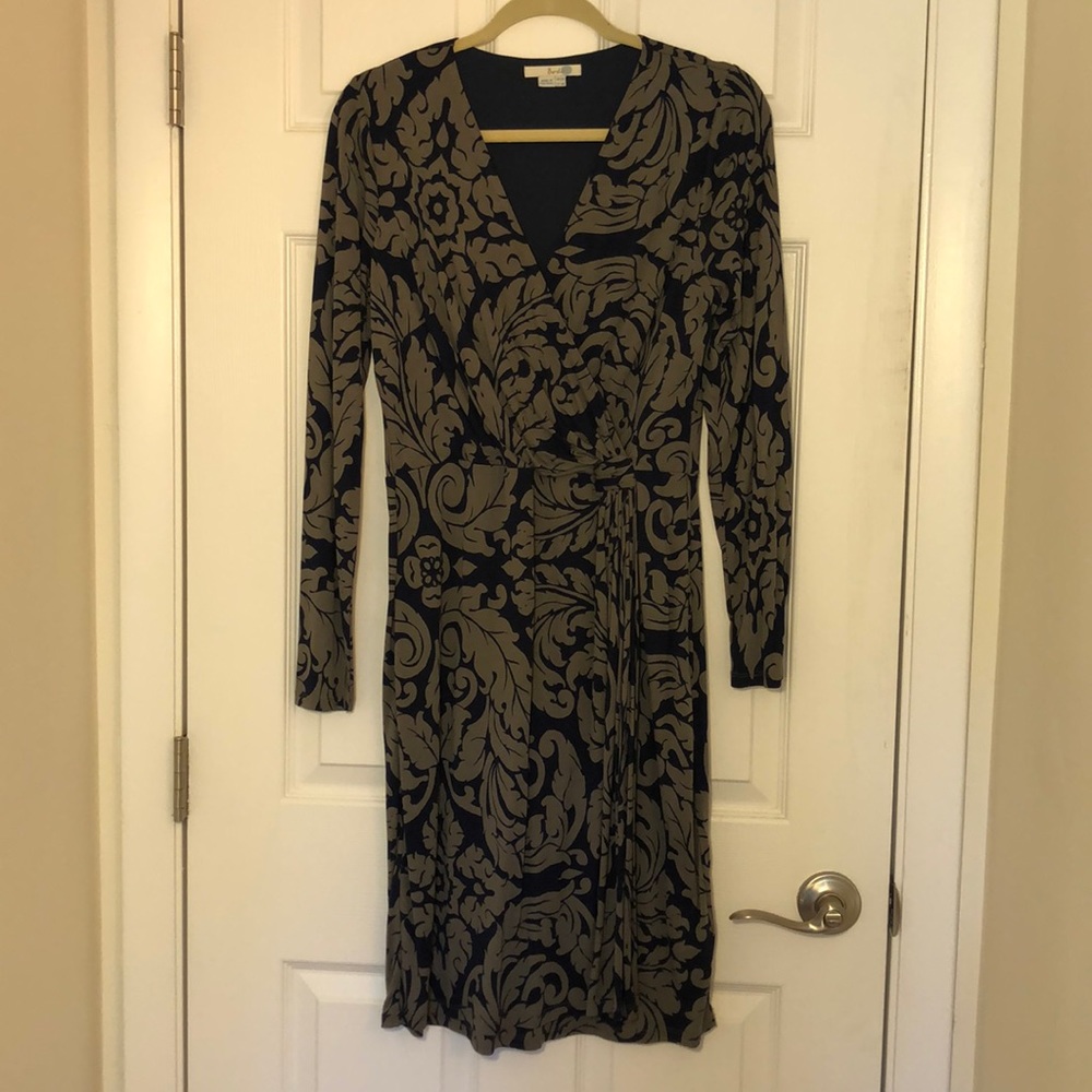 Boden Long Sleeve Print Jersey Dress